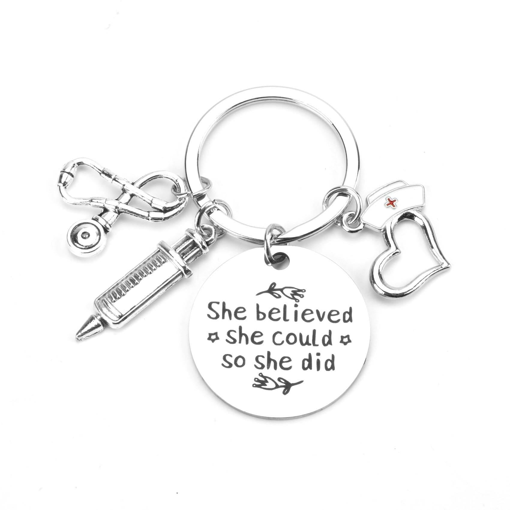 SHTALHST Nurse Keychain Medical Pendant Keychains Nurse Gifts for Women Nursing Student Gift Doctor Keychains