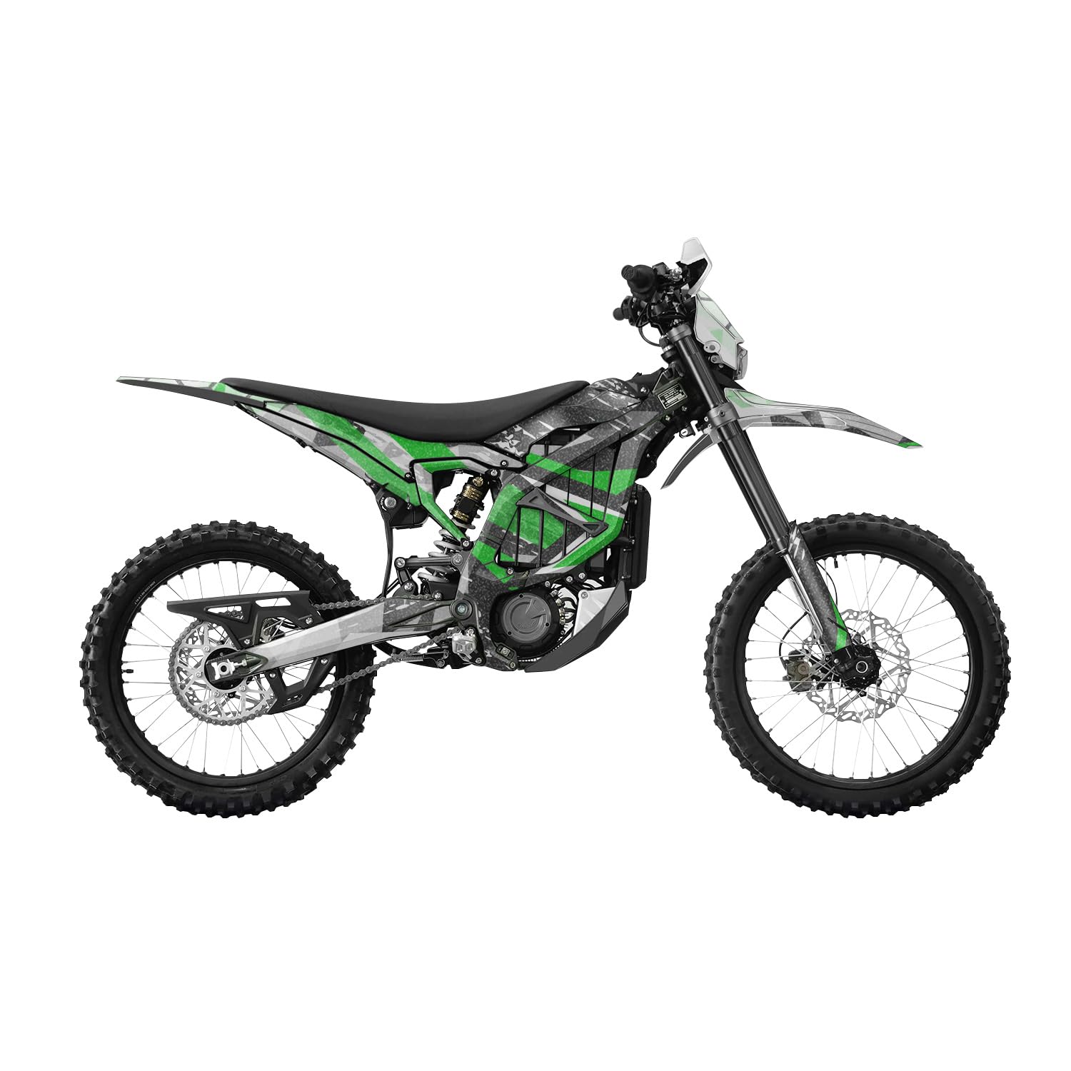 Glossy Glitter Surron Ultra Bee Graphics Kit Wrap - Grunge Star Green - Sur-Ron Skin - Premium 3M Vinyl Protective Wrap Decal Cover - Easy to Apply | Crafted in The USA by MightySkins