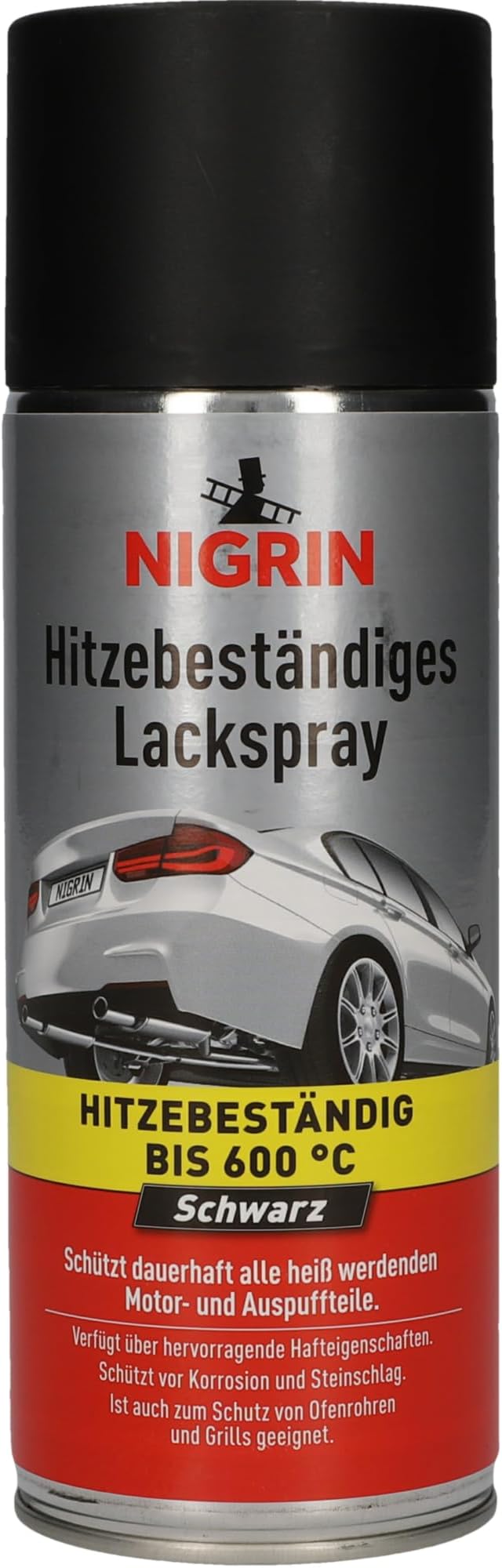 Nigrin 74117 Heat-Resistant Spray Paint 600 Degrees 400 ml