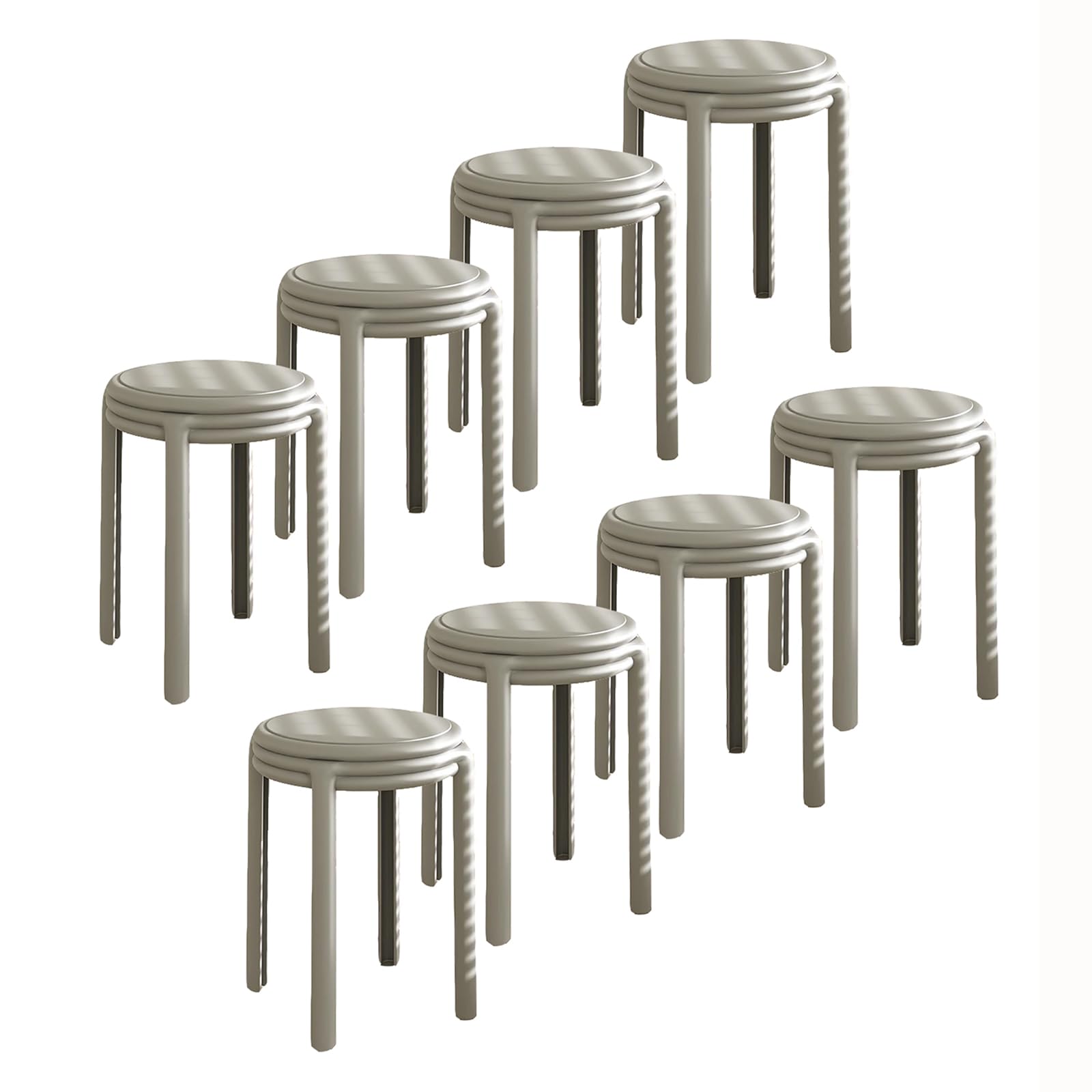 (Set of 8, Gray)