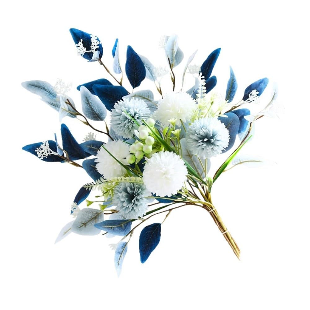 BSZCXBVMP Artificial Faux flowers Single Long Stem Blooms, Artificial Hydrangea Bouquet Multicolor Silk Flower 1 bouquet