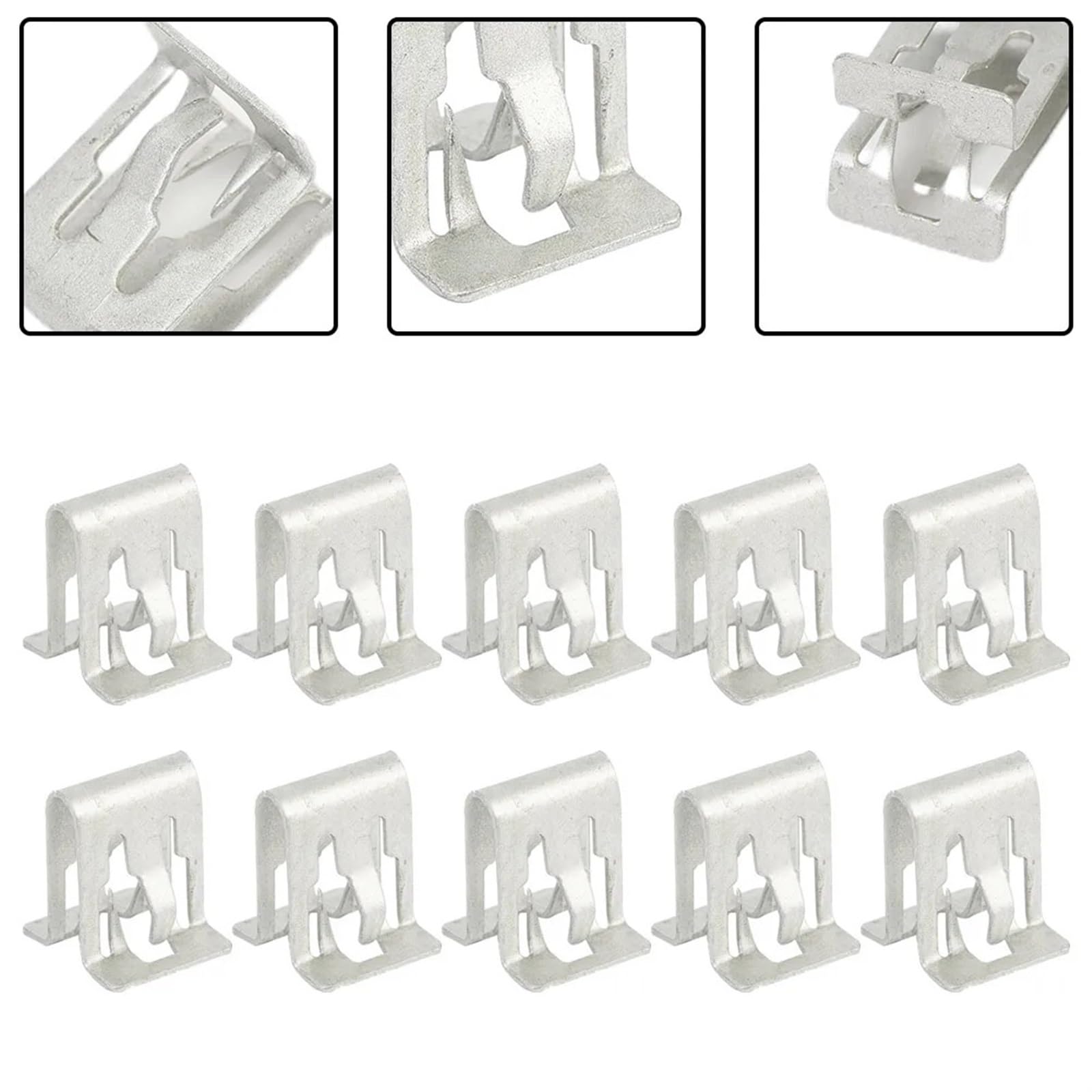 Retenedor De Tablero De Metal De Tono Plateado, 10 Piezas, Clip De Decoración De Tablero Para Consola De Coche, Accorios De Clip De Retenedor De Instrumentos - AliExprs