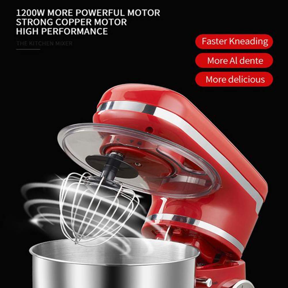Impastatrice Planetaria Professionale 1200W 5L - 6 Velocit&agrave;, Gancio E Fruste, Marca BEHOME