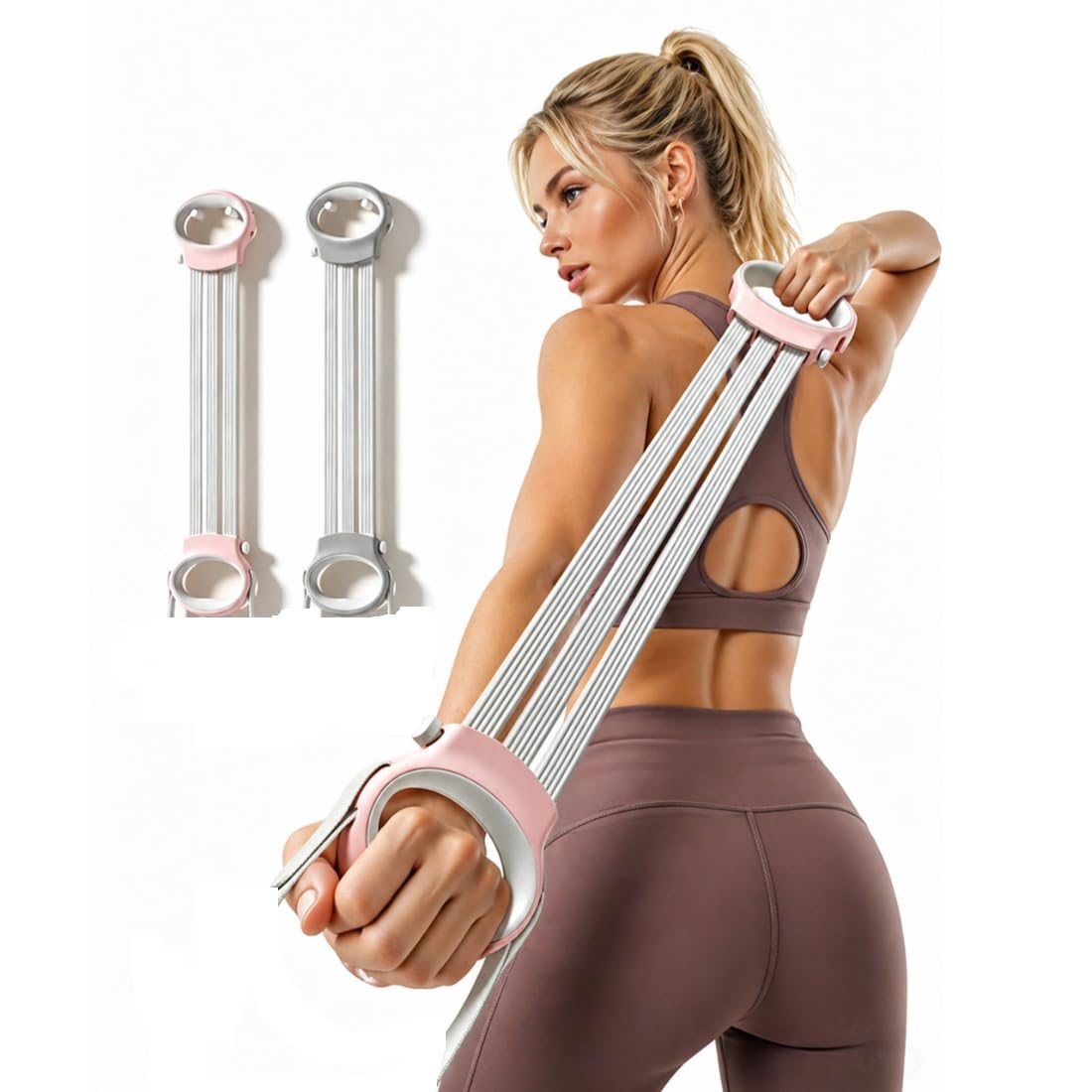 Portable TPR Puller Back Shaping Yoga Arm Strength Training Personal Care Tools Yoga Elastic Band Pull Rope Adjustable Back Opening Tensioner Home Fitness Equipment Chest Expander-image-42