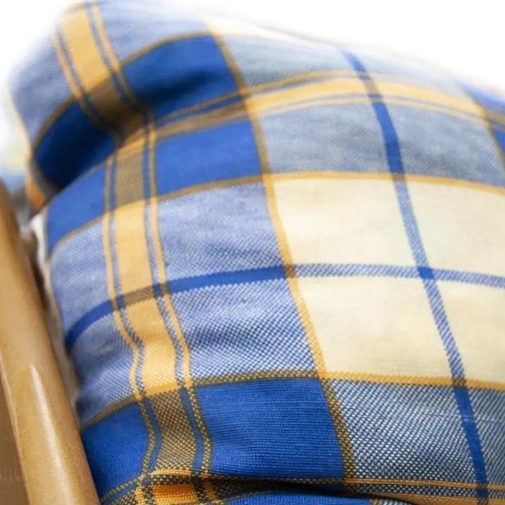 POLTRONA SEDIA SDRAIO RELAX 3 POSIZIONI IN LEGNO PIEGHEVOLE CUSCINO IMBOTTITO H 100 CM SOGGIORNO CUCINA SALONE DIVANO ARMCHAIR SOFA' (AZZURRA)