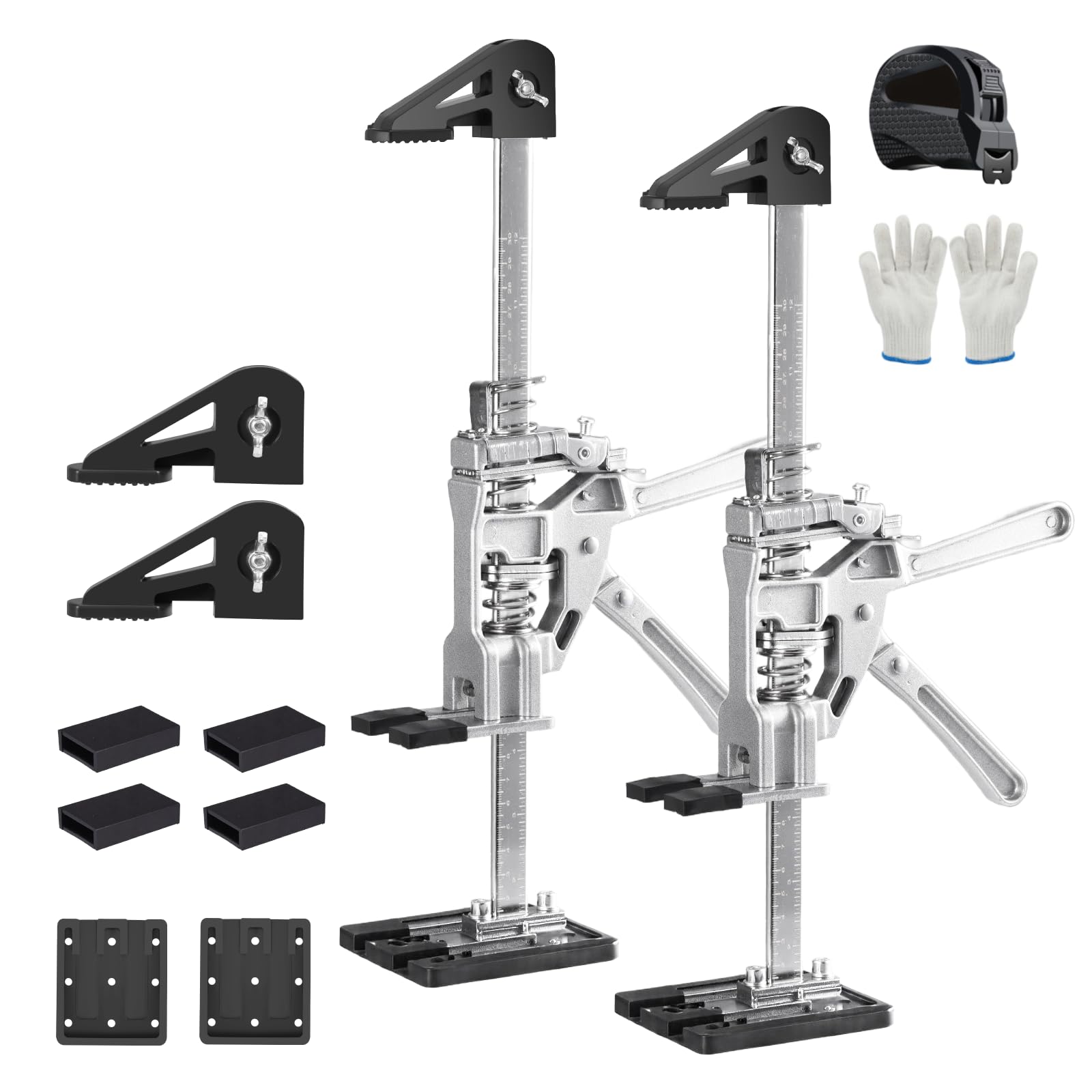 Möbelheber für Schwere Möbel,Heber,Arbeitssparender Arm,2 Stück Arm Hebewerkzeug,400kg Tragkraft Türheber mit Zwei Geschwindigkeiten und Höhenversteller 0-210mm,Hebewerkzeug für Türen,Fliesen
