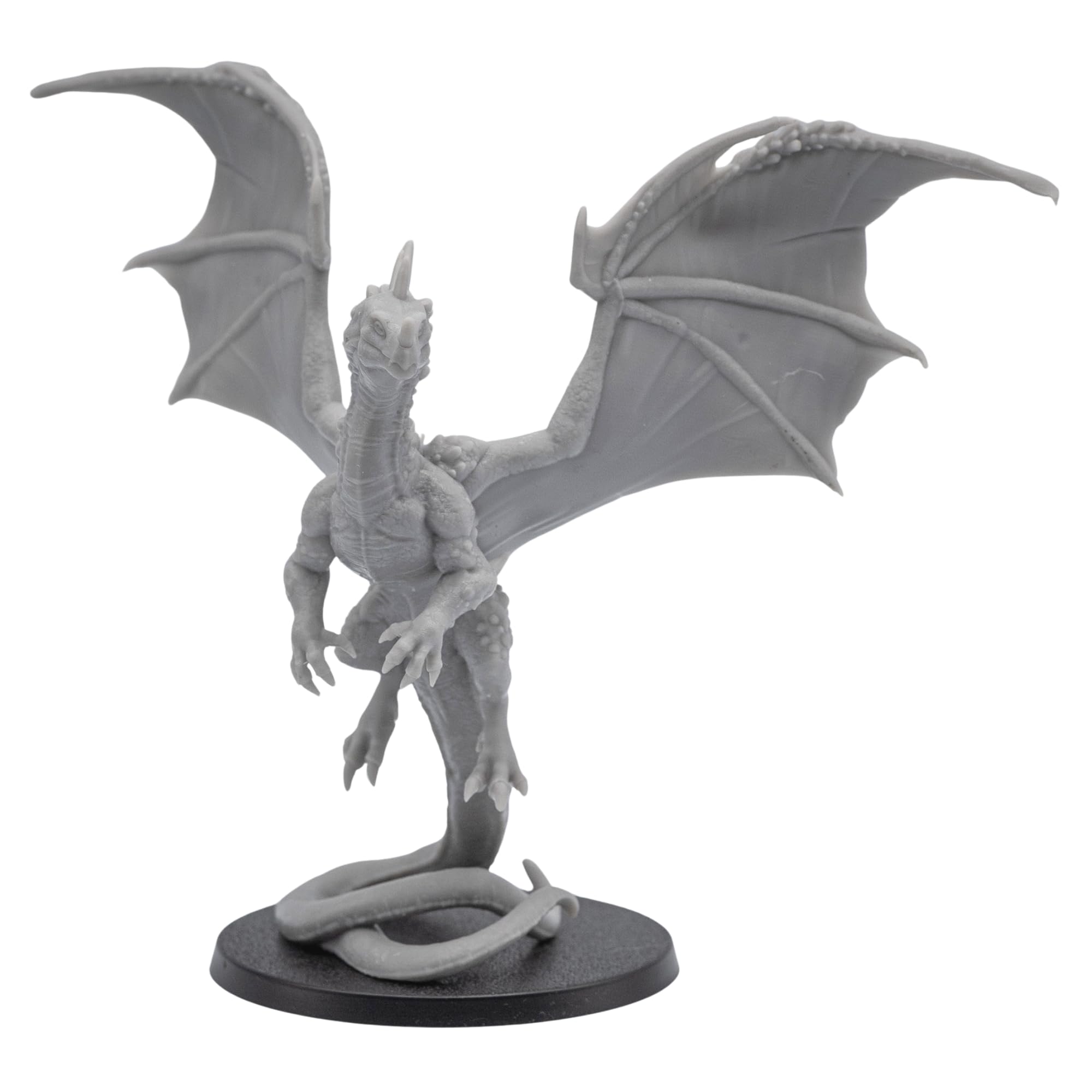 Epic Miniatures Crystal Dragon - 1 miniatura di drago per giochi di ruolo da tavolo | Mostro fantasy in scala 28 mm | Giochi in stile Pathfinder, giochi di guerra | Figura in resina grigia non