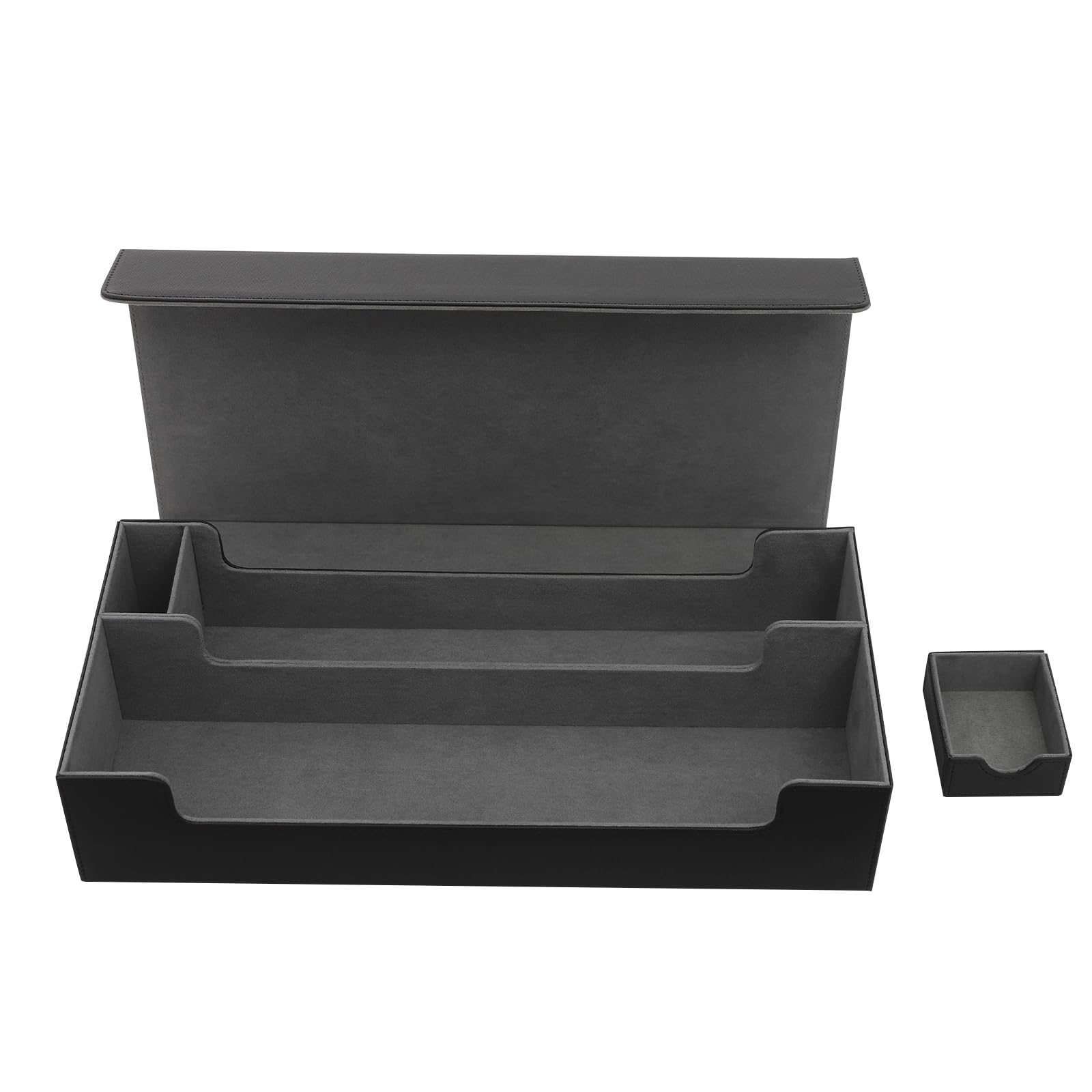 Pzswdkbn Card Deck Box 550+ Cards Storage PU Leather Satin Lining Magnetic Closure TCG CCG Gaming Card Holder for Commander Magic Tarot
