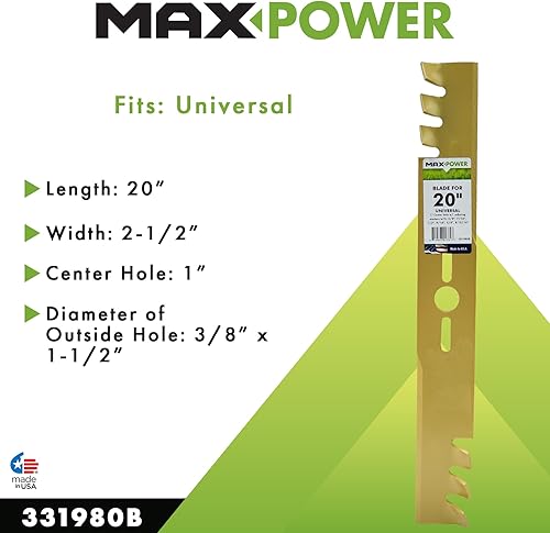 Miniatura 4 de Maxpower 331980B - Cuchilla universal de metal dorado (20 pulgadas), color amarillo