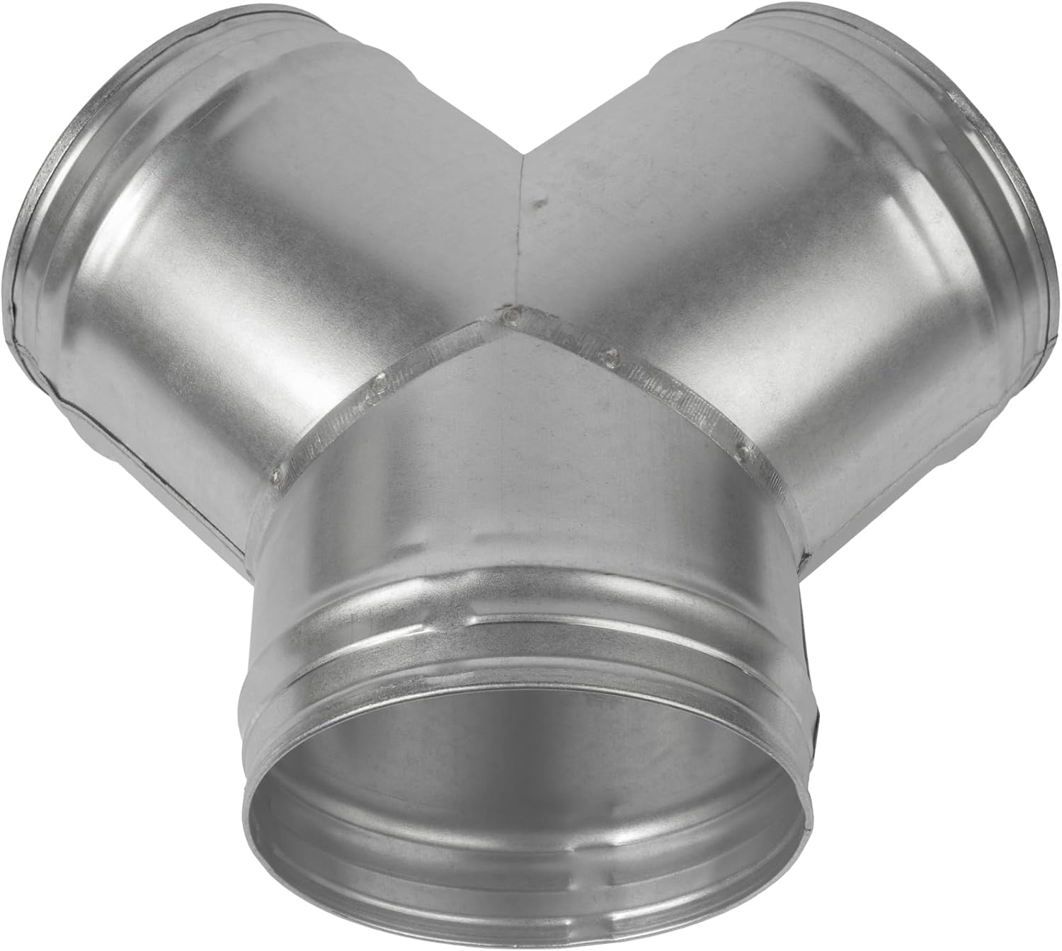 6'' Inch Duct Splitter for Exhaust Fan Dryer Vent Hose 3 Way Duct Hose Connector, Y Shape, Y Joint Metal (6'' Inch, Y Shape)