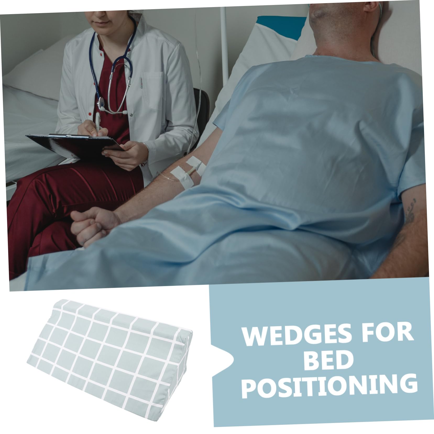 SECFOU Tapete Giratorio De Almohada Triangular Almohada para Girar Las Úlceras por Presión para Uso Cama Cojín De Flexible para Pacientes Encamados y Personas Mayores