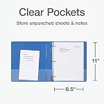 Oxford 1 Inch Binder, Durable 3 Ring 1 Inch with View Cover, XtraLife Hinge, Non-Stick PVC-Free, Blue, 225-Sheet Capacity (1017670)