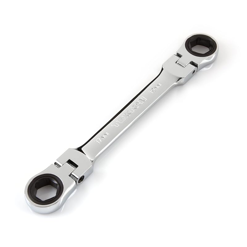 Chave Estrela com Catraca e Cabeça Flexível 17 x 19 mm TEKTON WRN76113