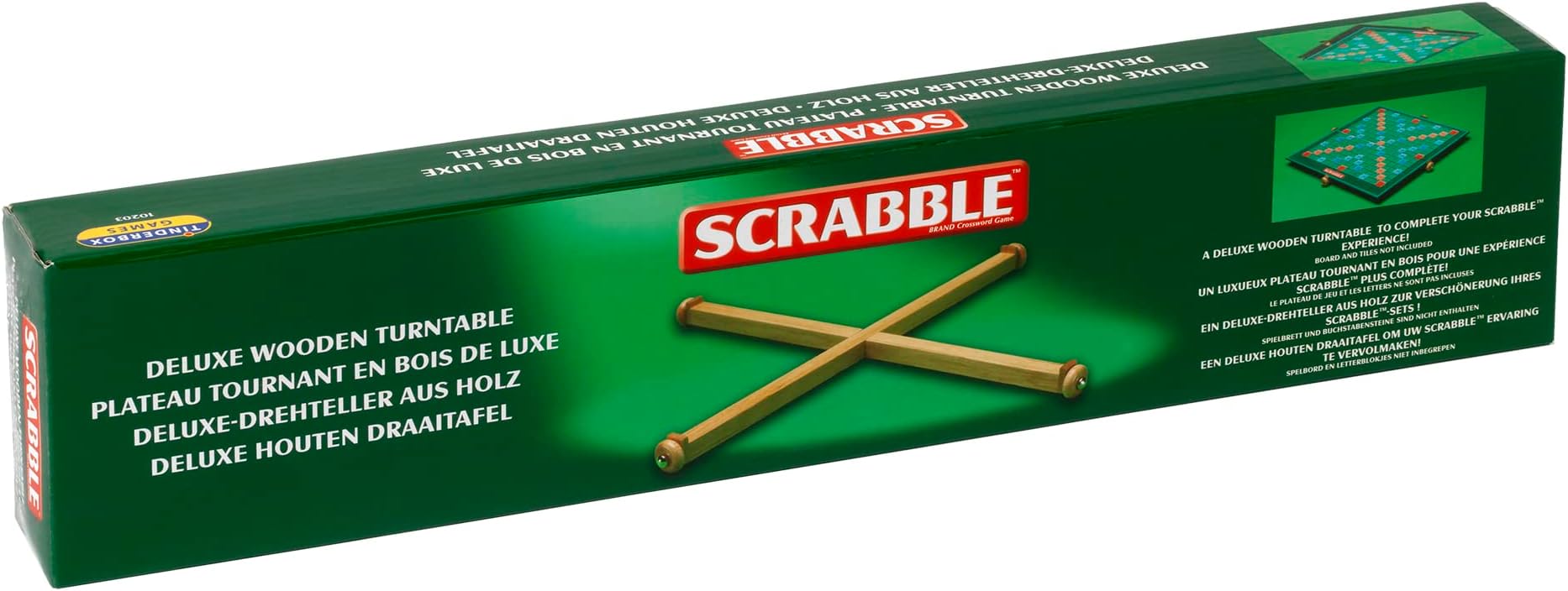 Ideal Scrabble: Deluxe Wooden Classic Turntable to Easily Rotate Your Game Board | Classic Games | Word Games |, Wood