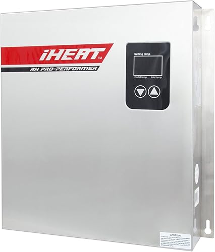 AHS18-D 240V 75A 18KW Caja de acero inoxidable 34" MIP 16" por 13.5" por 3.5" Calentador de agua eléctrico, 13.7 lb