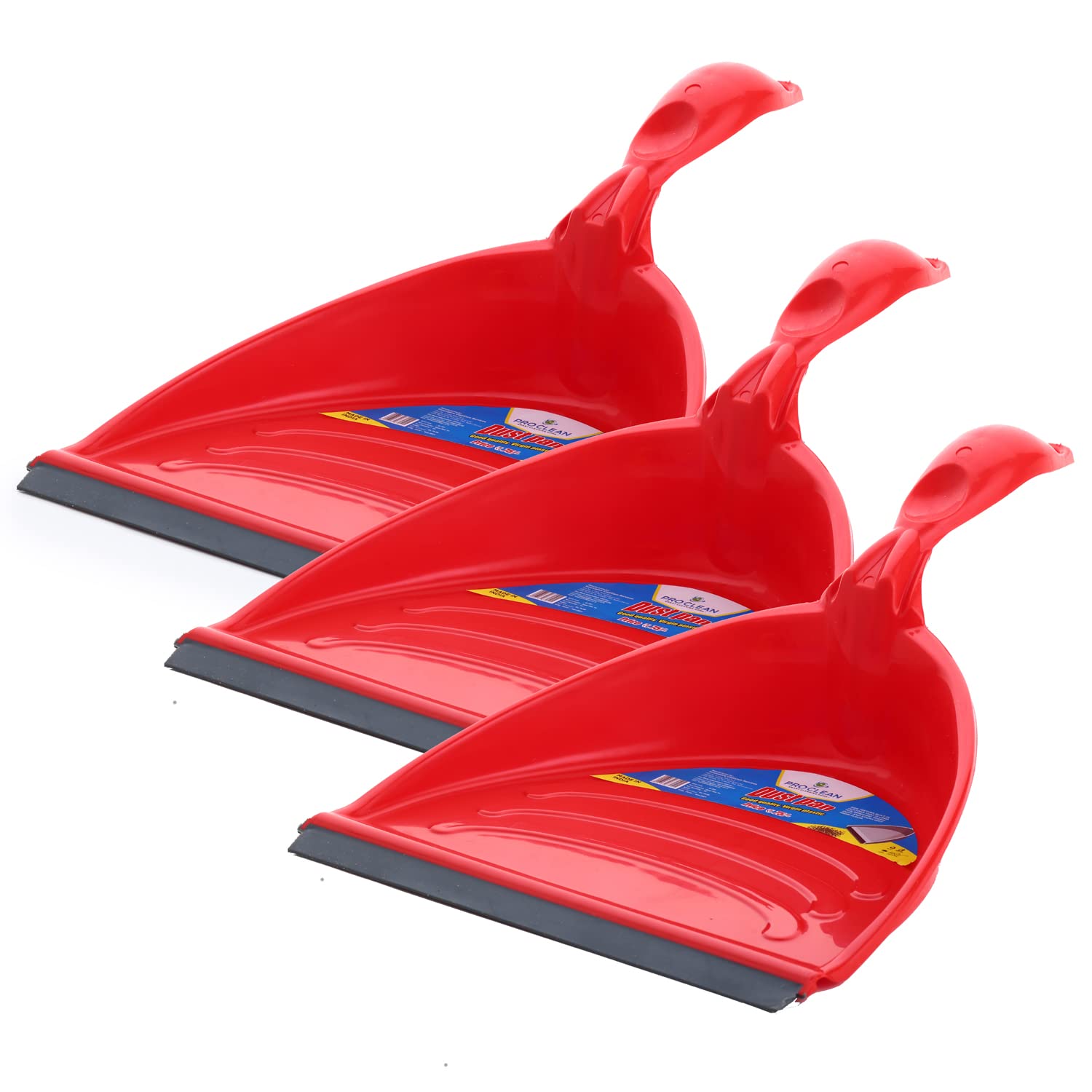 Madhuli Unbreakable Virgin Plastic Dustpan with Long Handle, Supadi, Dust Collector Pan, Floor Brooming Dustpan for Home Cleaning, Multipurpose Broom with Dust Pan for Home & Office (Red, Pack of 3) (B09ZHY2YP3) Amazon Price History, Amazon Price Tracker