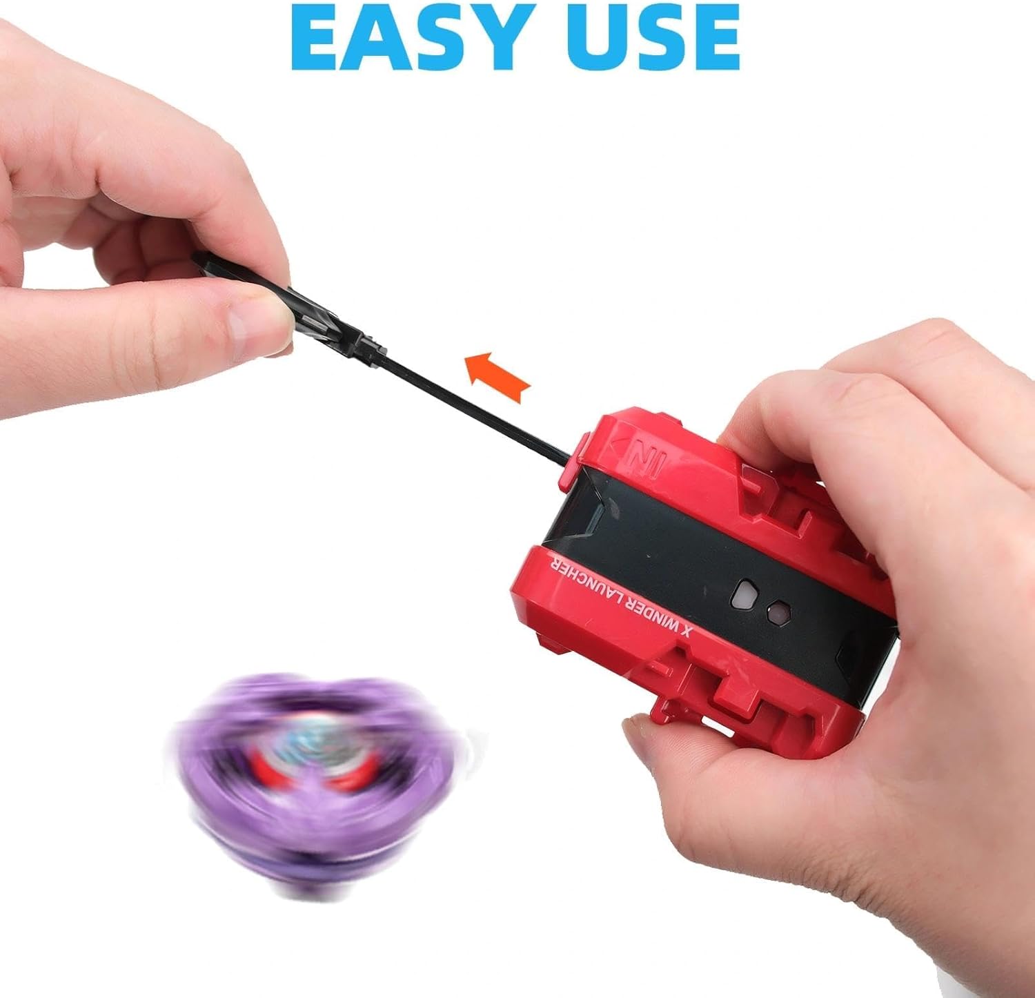 Gyro X Battle Blade Set, 6 Right Spinning Tops and 2 X Launhcers, Great Starter Gyro Pack for Boys Toys Kids Birthday Toy 6+