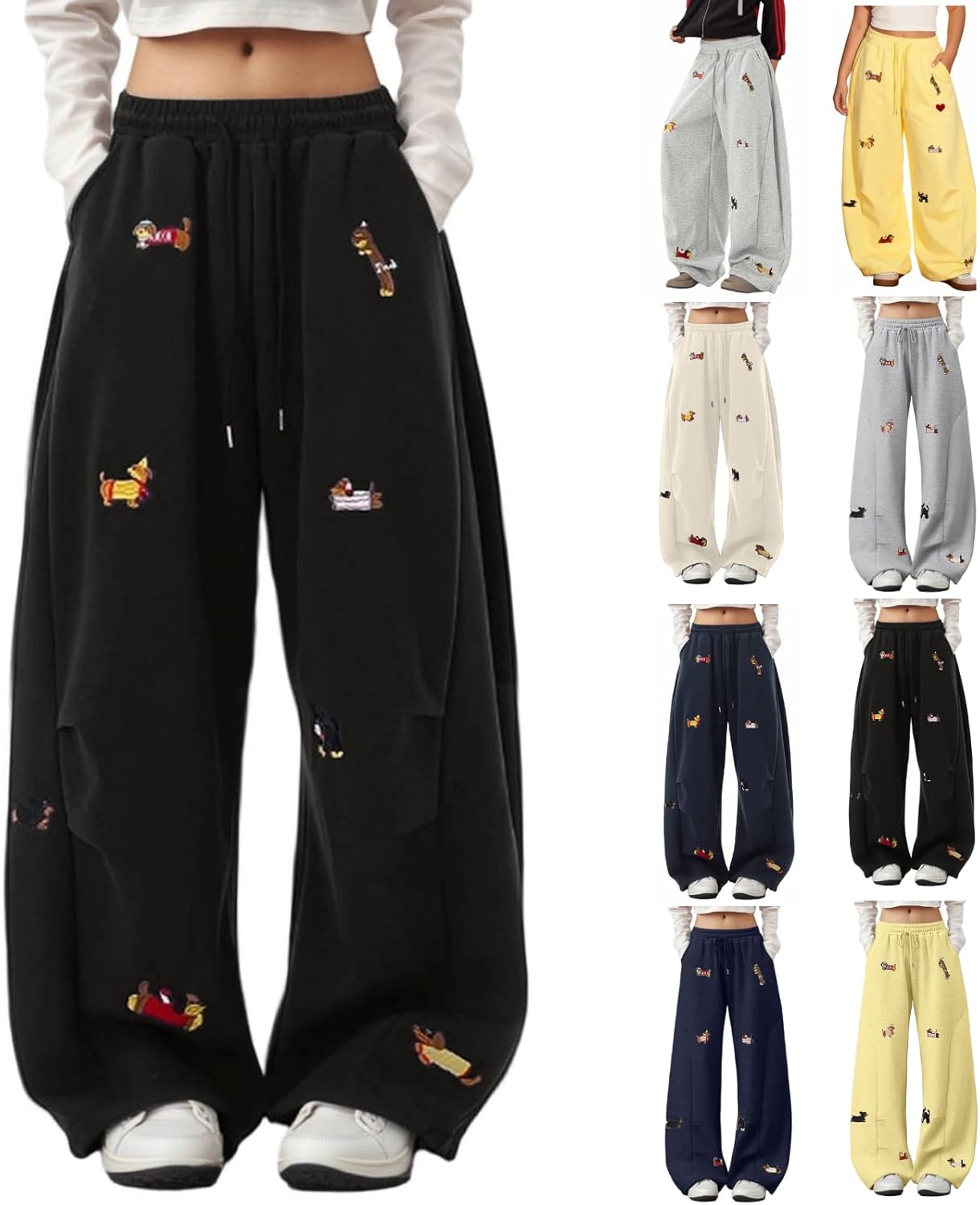 Aelfric Eden Baggy Joggingbroek voor dames en heren, wijde pijpen