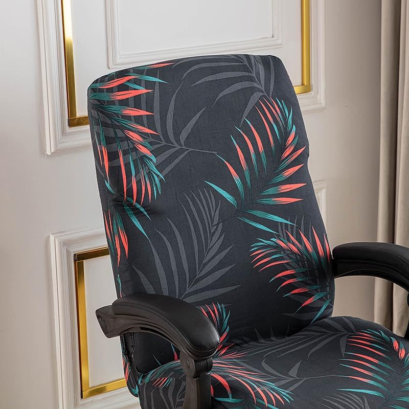 Miniatura 9 de Fundas elásticas para silla de oficina duraderas con cremallera, funda elástica para silla de escritorio de computadora con estampado, fundas para