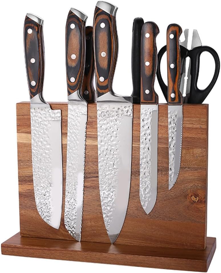 Magnetic Wooden Holder Double-Sided Universal Stand Display Rack for Kitchen Counter Multifunctional Storage