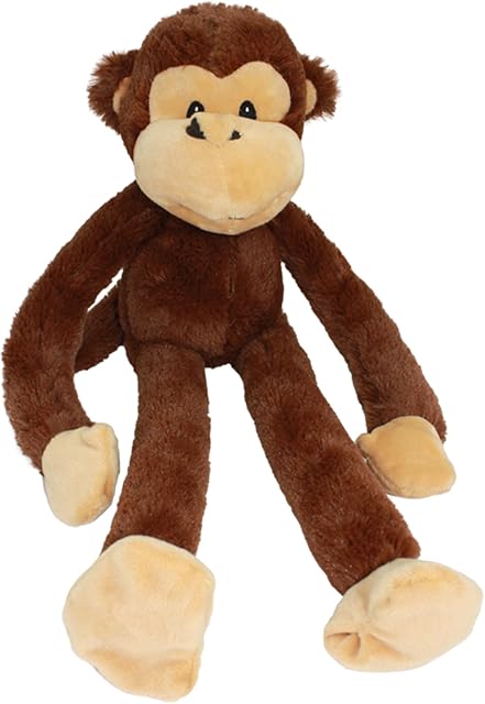 MULTIPET Swingin 19-Inch Grand jouet de chien en peluche avec bras longs extra et jambes avec squeakers, brun, L (paquet de 1), 22374-1