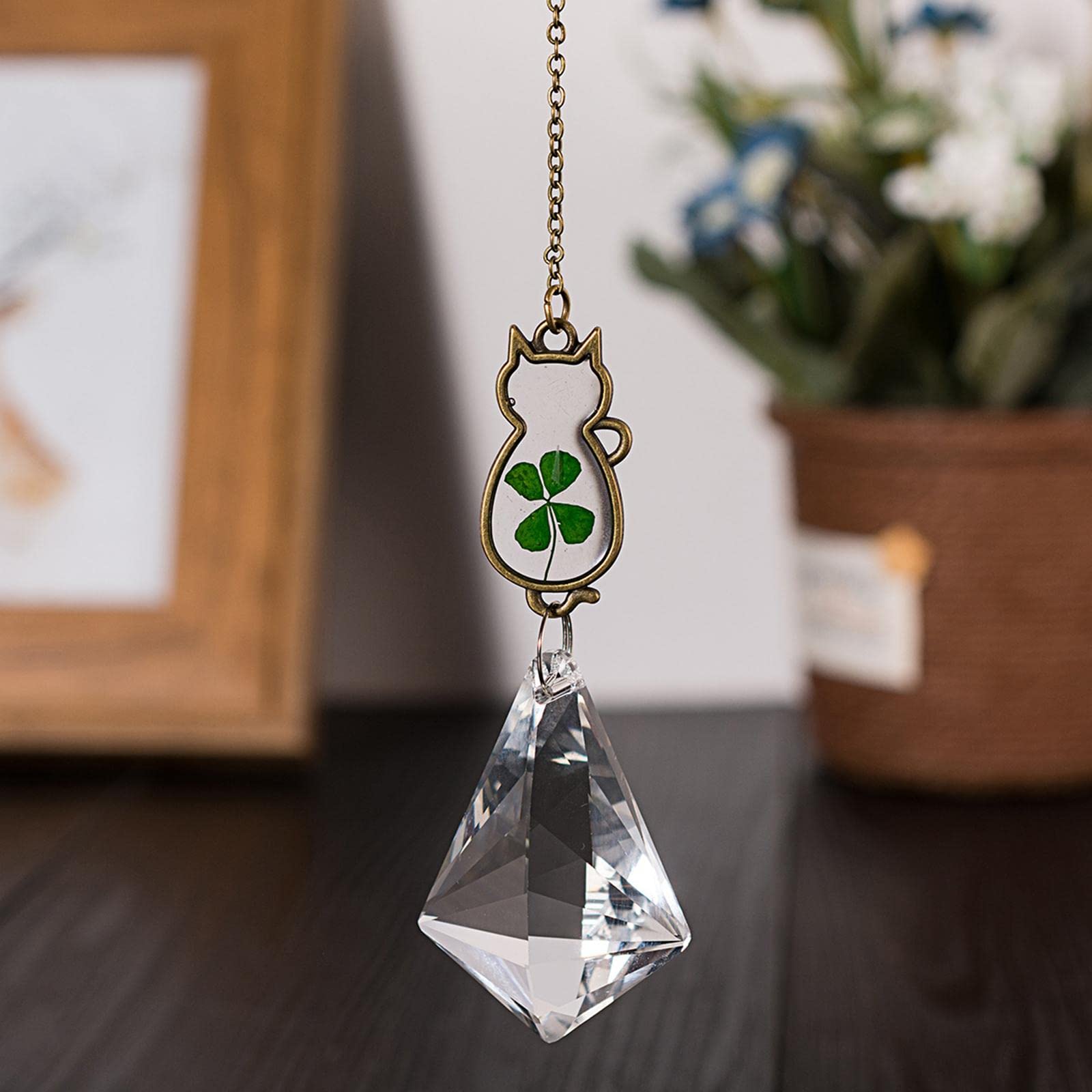 CLUB BOLLYWOOD® Crystal Prism Ball Rainbow Maker Window Pendant Garden Decor Ornament Four Leaf Clover|Home & Garden | Home D?©cor | Suncatchers & Mobiles|1 Piece Crystal Pendant-image-19
