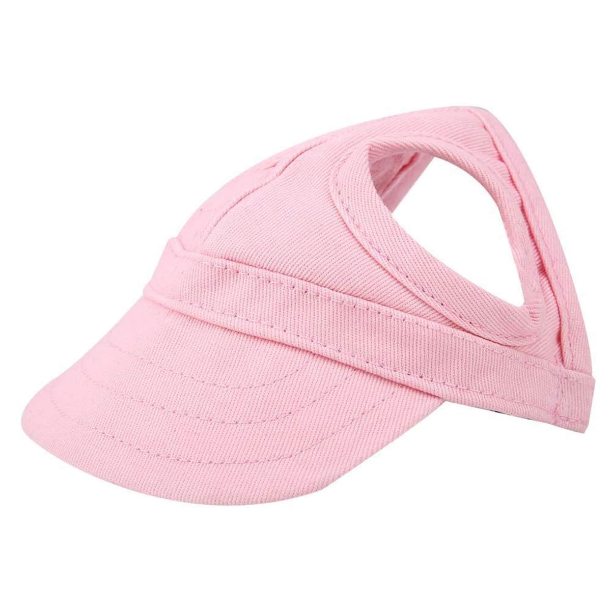 POFET Cappellini da Baseball alla Moda per Cani e Gatti con Cinturino Regolabile e Fori per Le Orecchie, Cappellino da Sole alla Moda per Animali Domestici, Cappello da Viaggio Estivo a Righe