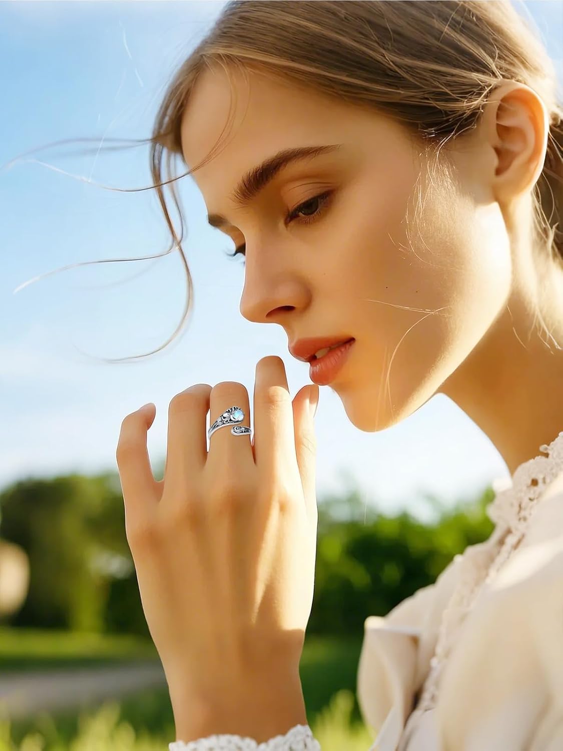 Dorunmo Animal Rings 925 Sterling Silver Dachshund/Highland Cow/Sunflower Rings Adjustable Open Rings Cute Animal Jewelry Gift for for Women Mom Animal Lovers - Image 5