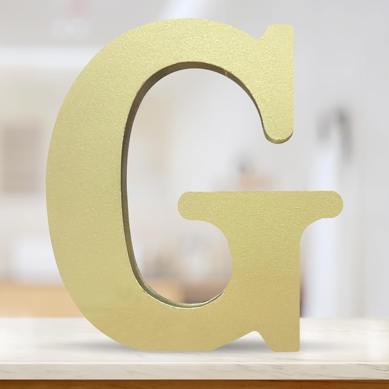 Amazon.com: CUXFLS 6 Inch 3D Golden Wooden Letters, Unfinished Wood Alphabet for Letter Board ...