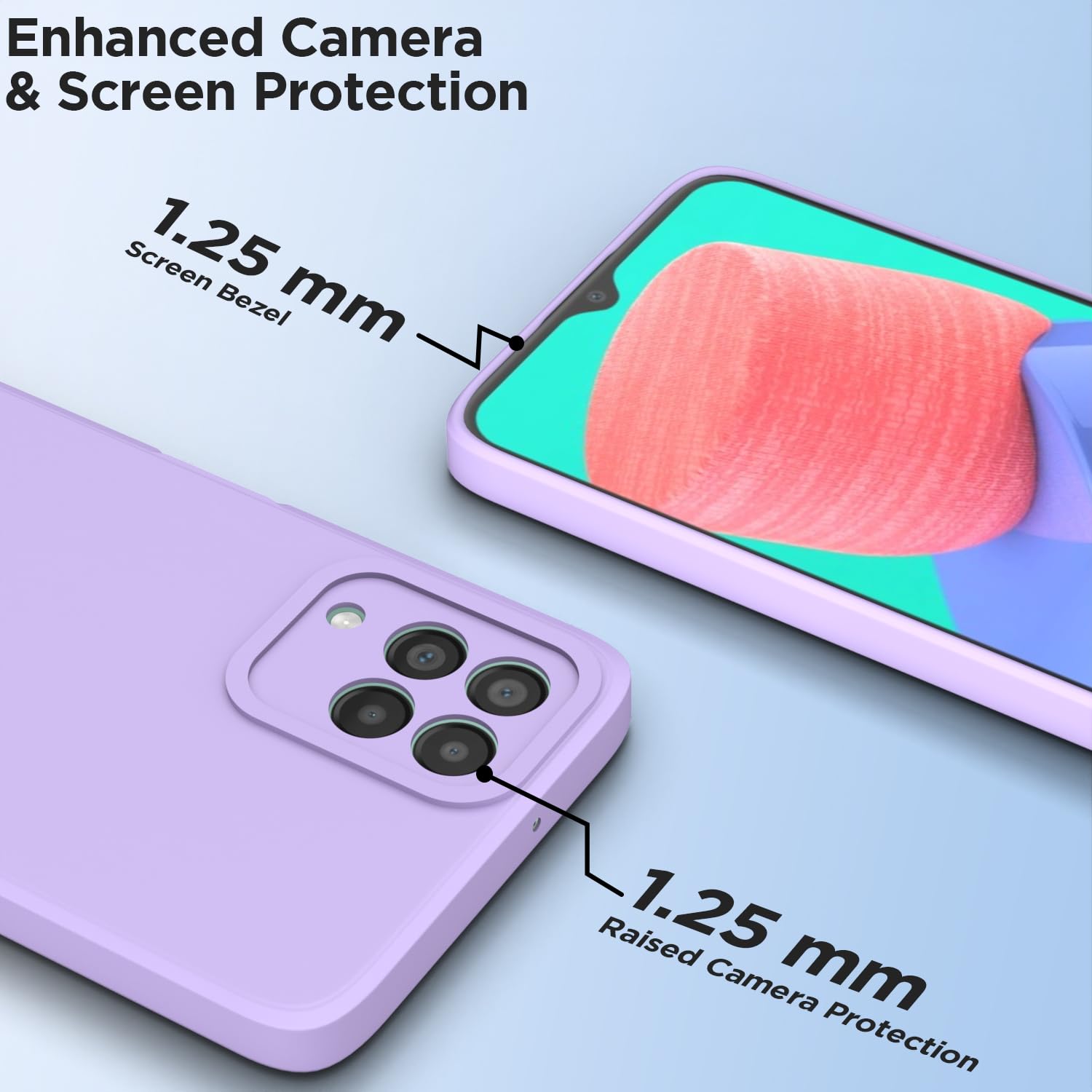 Samsung Galaxy M33 Case - Purple Silicone Bumper -2 Samsung Galaxy M33 Case - Purple Silicone Bumper -2