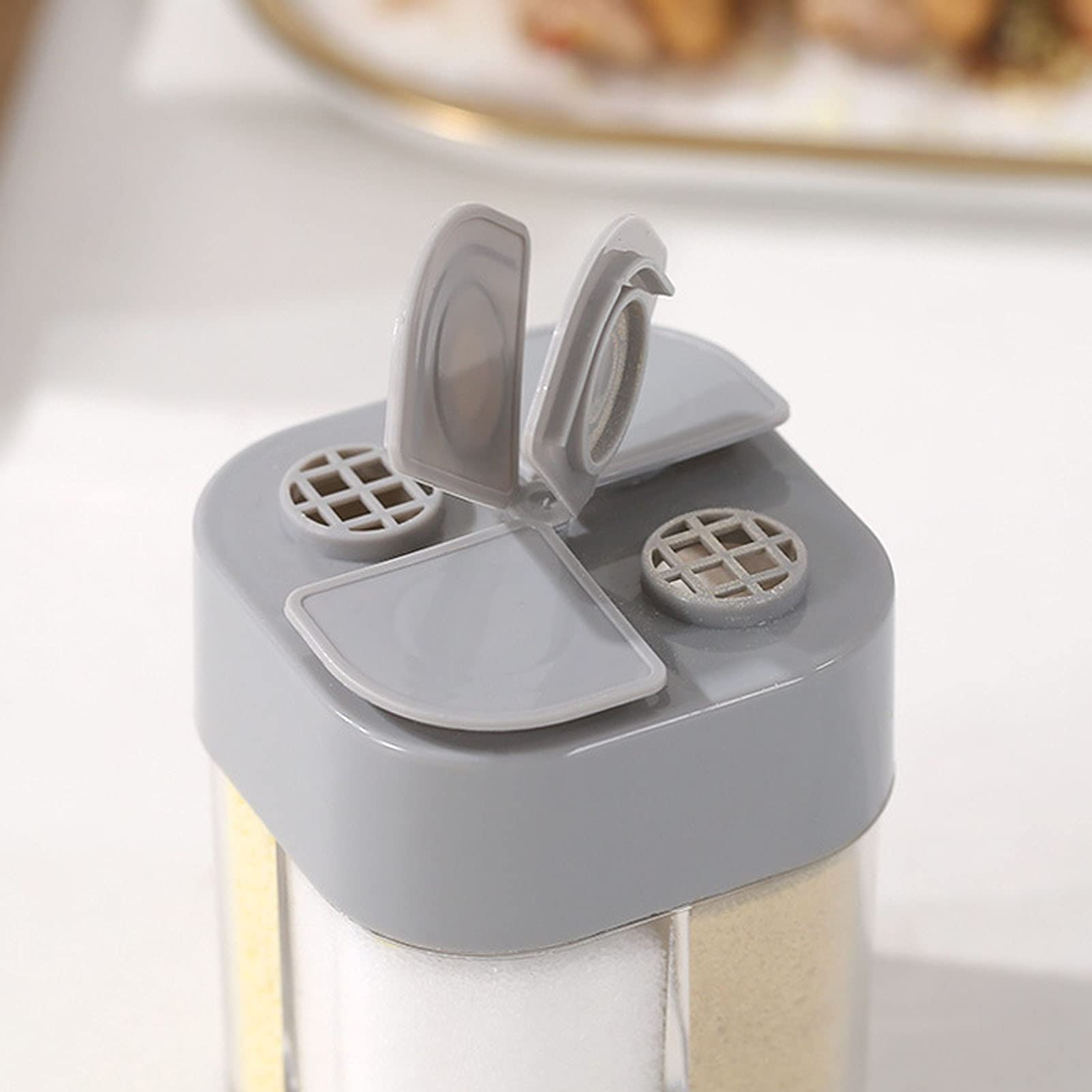 Amazon | 2個 多機能 塩コショウシェイカー 4イン1 プラスチック 空の