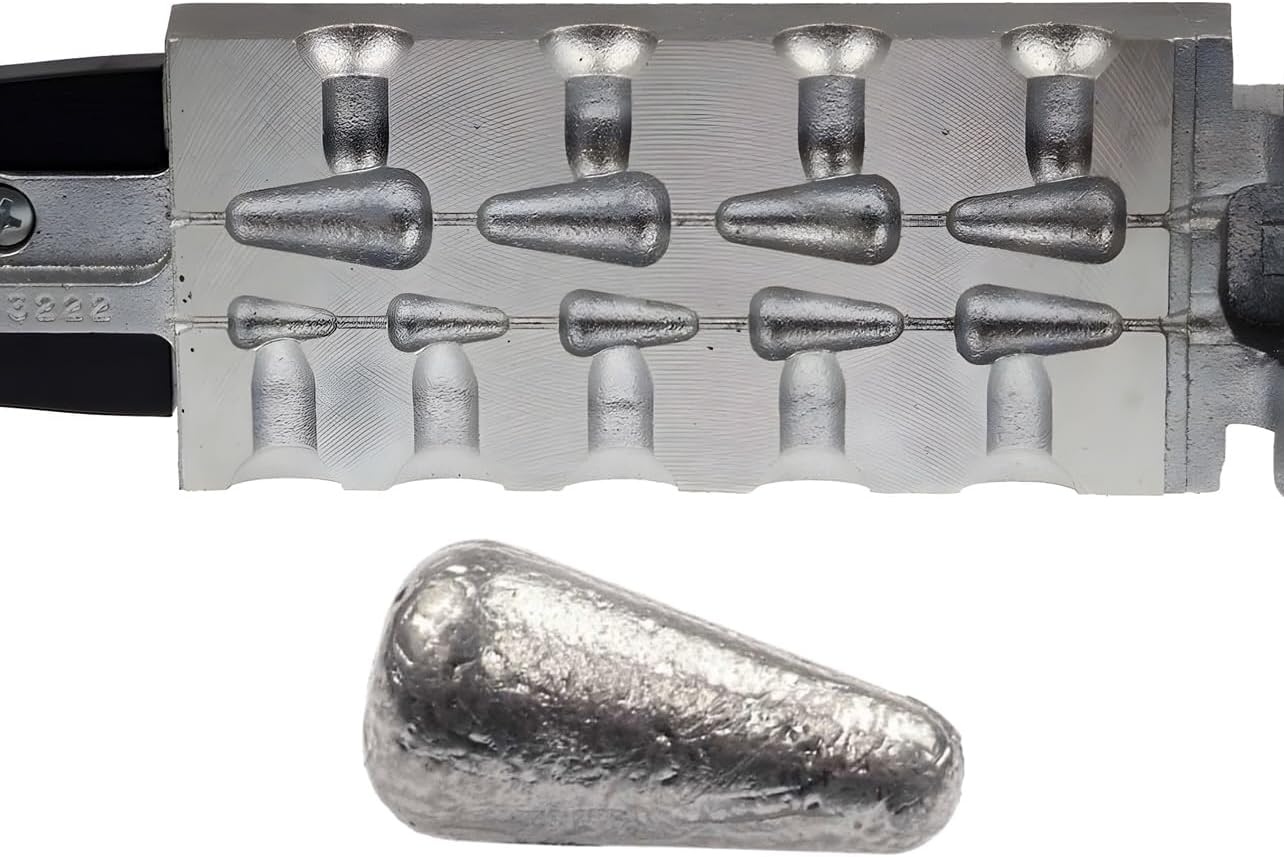 Do It Mold Worm Rig Sinker Sz: 3/32, 1/8, 3/16, 1/4, 5/16, 3/8, 7/16, 1/2, 5/8 (9 Cavities) Do it Mold 3222 WR-9-A