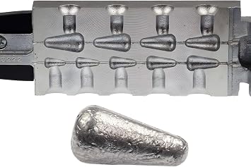 Do It Mold Worm Rig Sinker Sz 3/32, 1/8, 3/16, 1/4, 5/16, 3/8, 7/16, 1/2, 5/8 9 Cavities Do it Mold 3222 WR-9-A