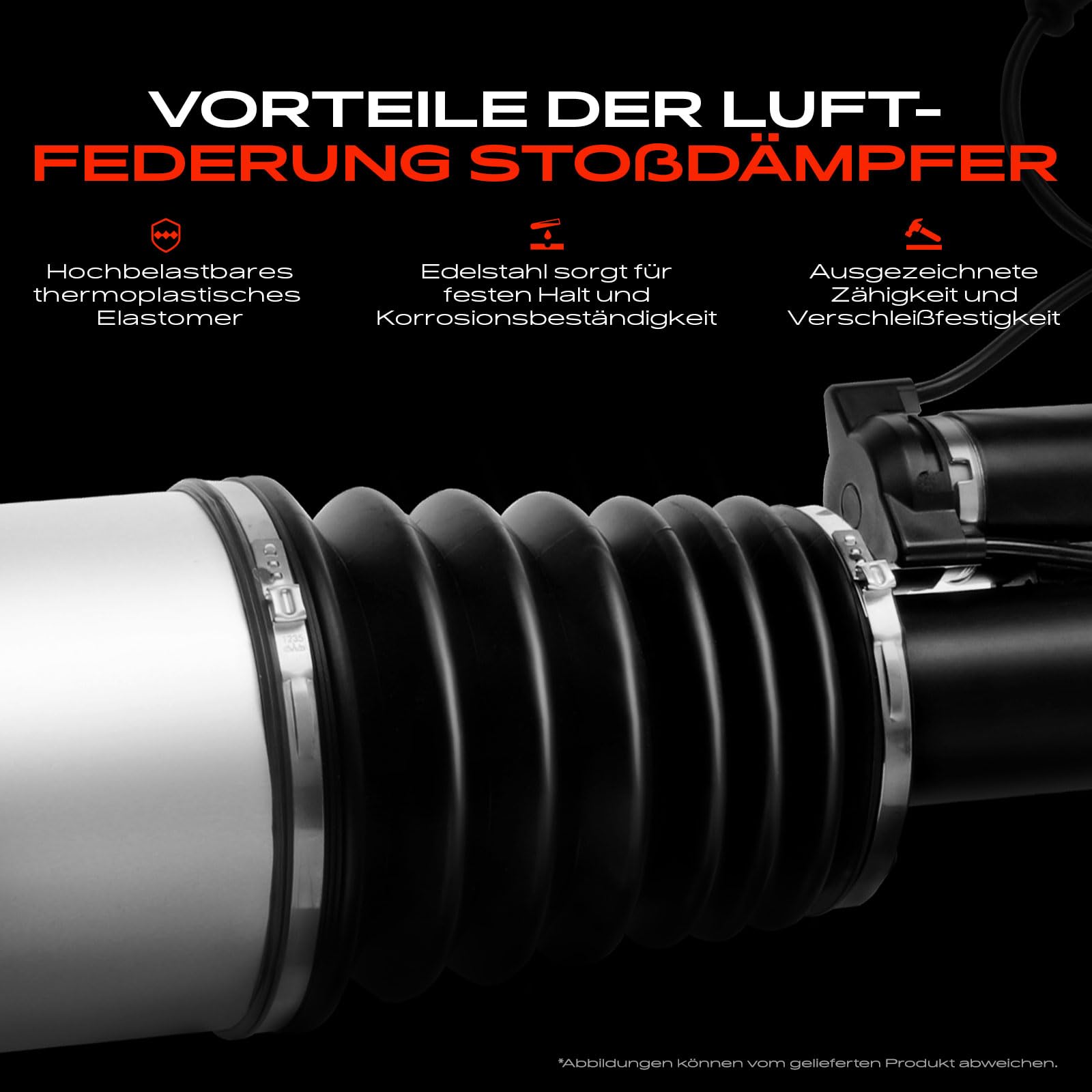 Frankberg Amortiguador de suspensión neumática trasera | Compatible con: Clase M W164, Clase GL X164