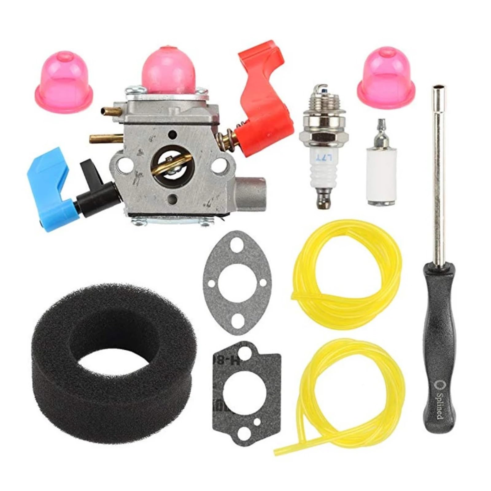 Nlnkdtdpak Carb Wt-606 Fit For Poulan Wt-606 Wt-784 C1q-W11 Fit For Weedeater Craftsman 530071775 530071465 B1750 Bv1850 Sb2000m B1750le Carburetor Kits Gas Blower