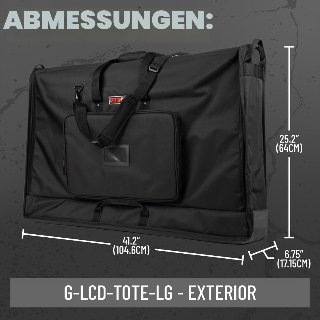 Gator Cases gepolsterte Nylon-Tragetasche für den Transport von LCD-Bildschirmen, Monitoren und Fernsehern zwischen 40"-45"; (G-LCD-TOTE-LG)