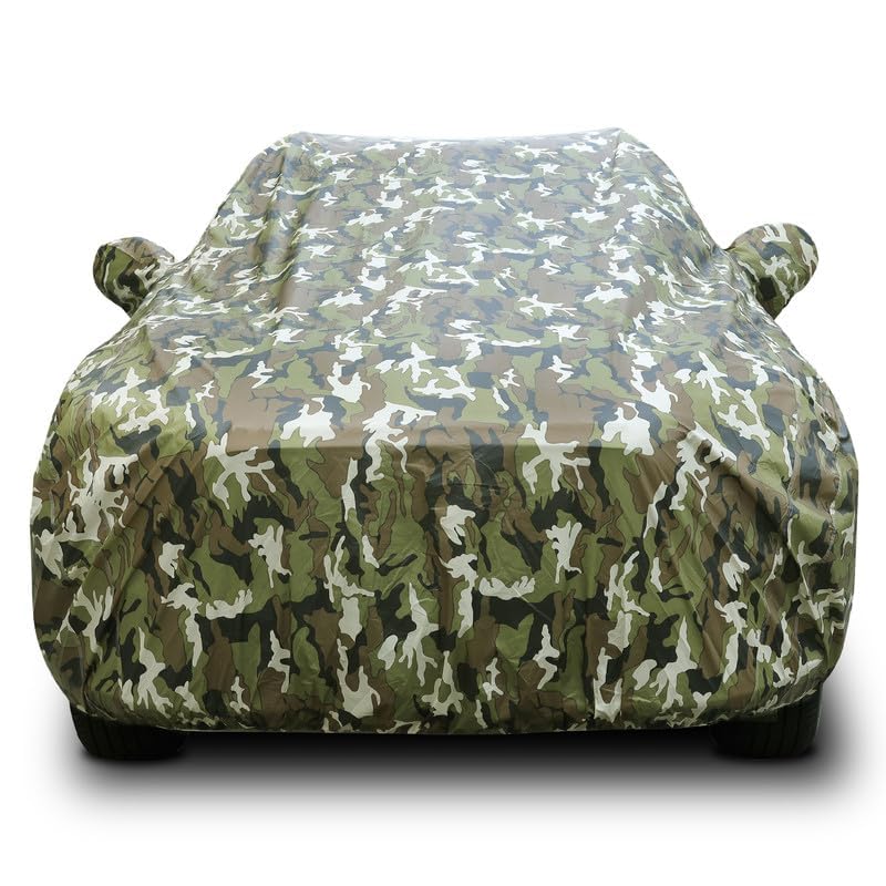 Image of NEODRIFT 'JungleTech' Car Cover for Kia Syros (100% Water-Resistant, All Weather Protection, Tailored Fit, Multi-Layered & Breathable Fabric) (Colour: Military)