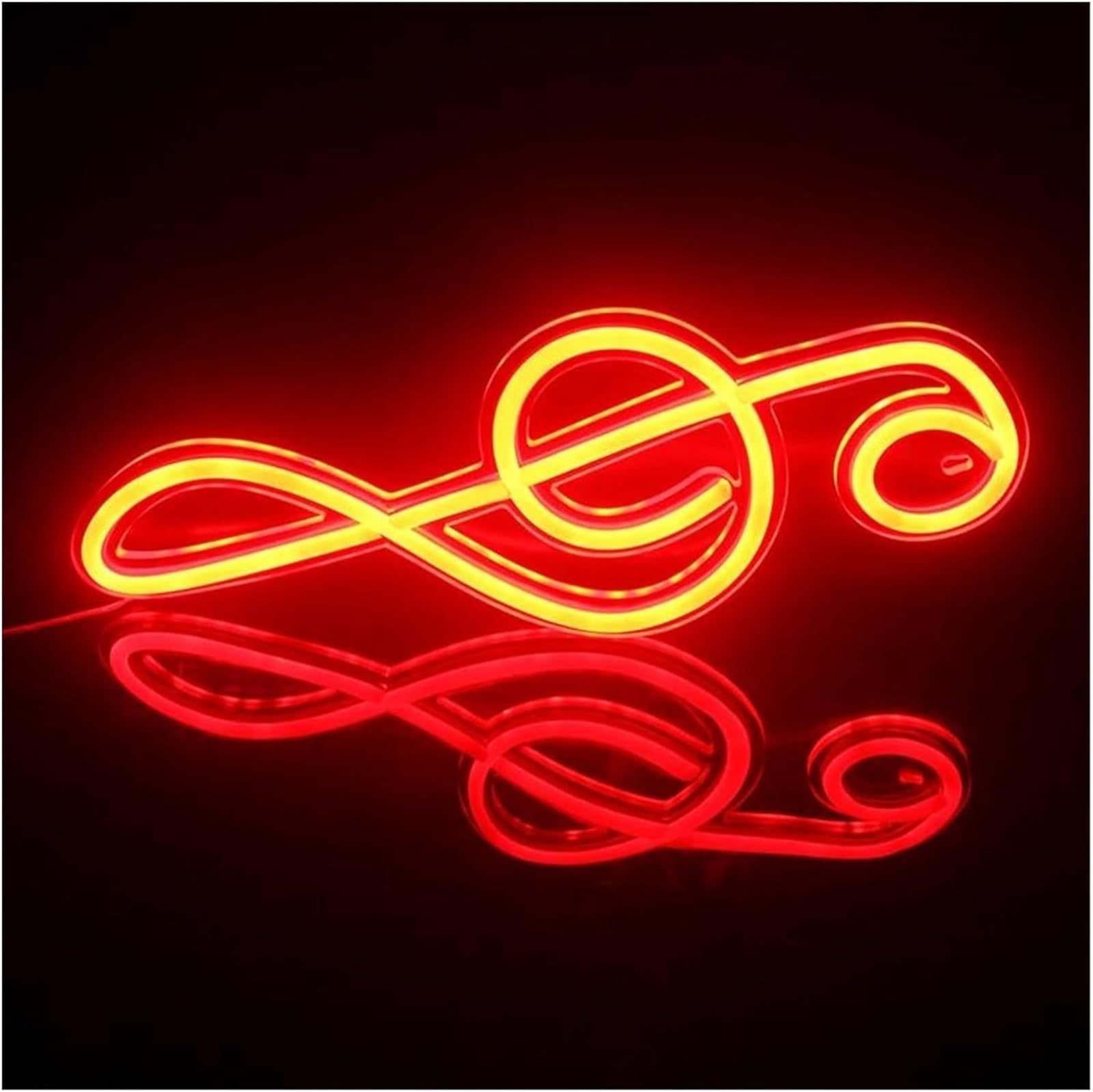 insegna luminosa al neon Lampada da parete a LED con insegna al neon a forma di nota musicale per la decorazione negozi e feste in camera letto