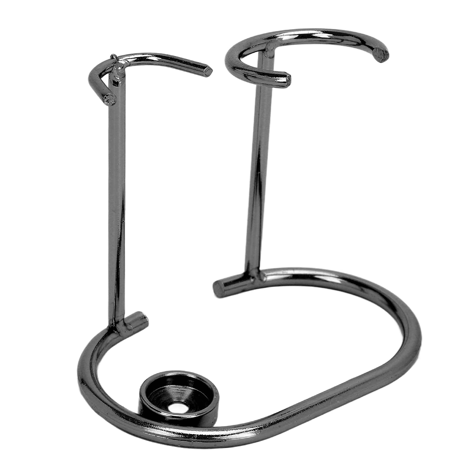 Ymiko Stand,Safety Stainless Steel Modern Design Rustless Small Portable Shaving Brush Holder Stand Shaving Stand(Black)