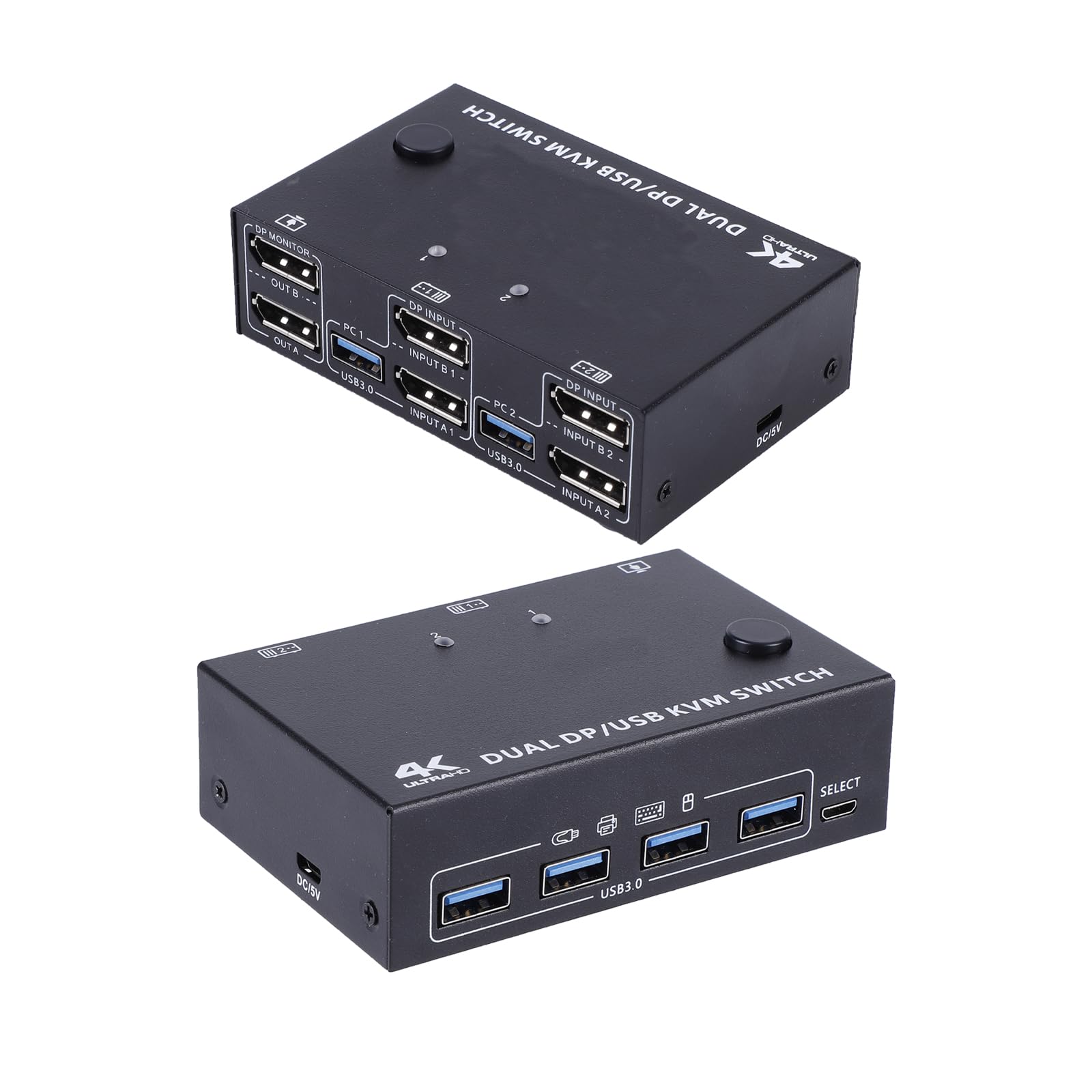 Amazon.co.jp: DP KVM 切替器 2入力2出力PC2台対応 モニター2台対応 8K