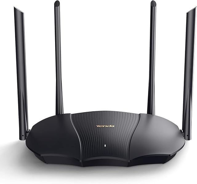 Tenda WiFi 6 AX3000 Smart WiFi Router, Dual Band Gigabit Wireless Internet Router, 3 Gigabit LAN Ports, OFDMA+MU-MIMO, Parental Control+Remote Control, Easy App Setup, RX9Pro(Black)