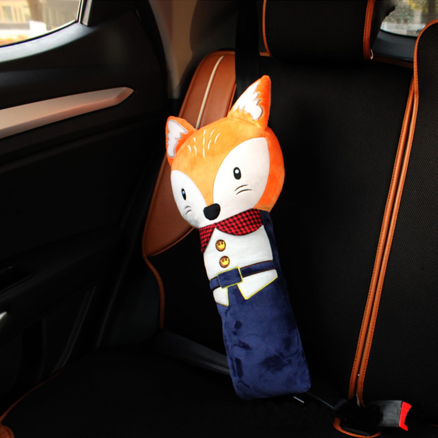 Cartoon Seat Belt Pillow Safety Car Seat Belt Cover Vehicle Shoulder Pad Kids Baby Car Sleeping Pillow Headrest Adjustable Safety Belt Protector Universal Harness Support Safe Travel Trip
