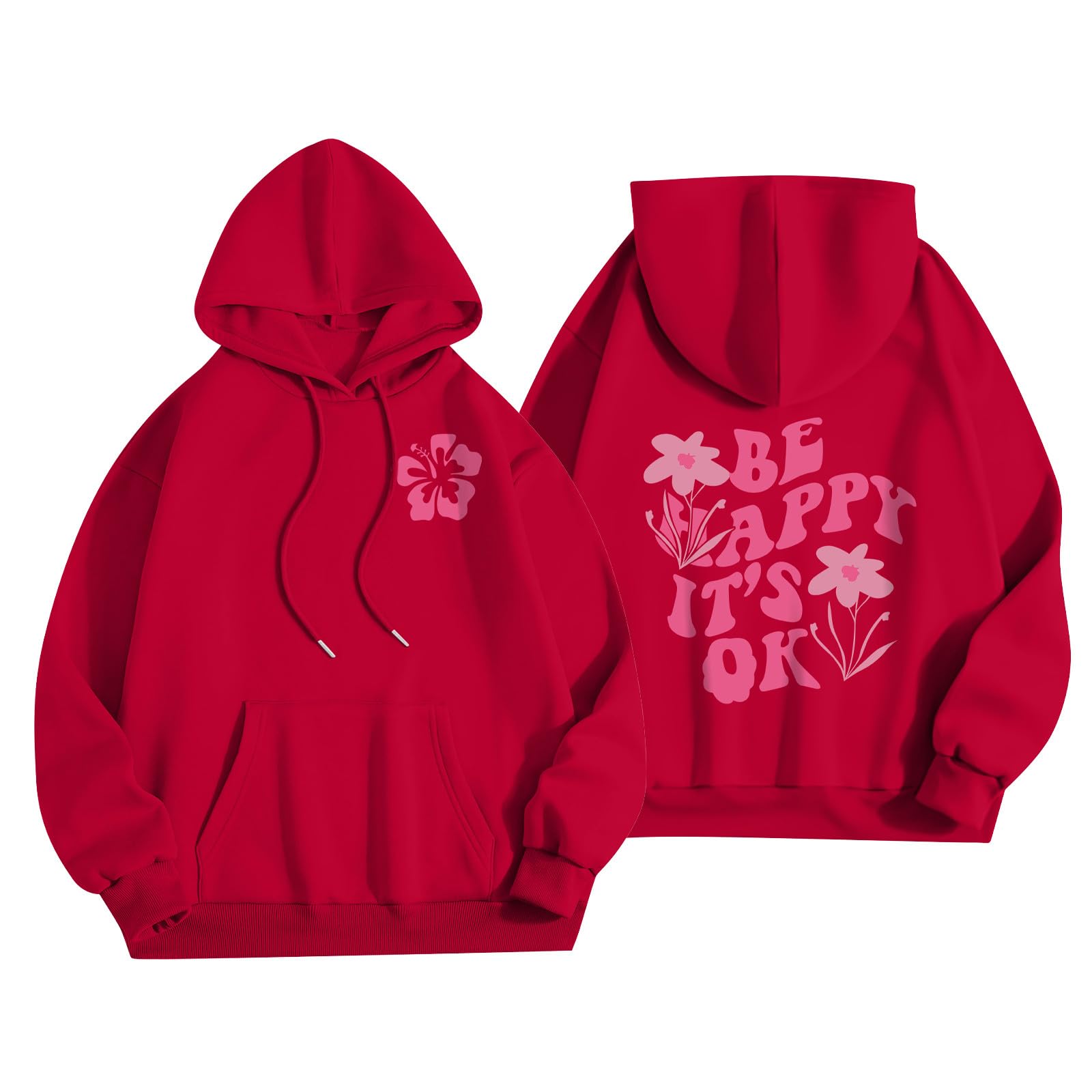 Różowa bluza z kapturem z motywem palmy dziewczęca bluza śliczne bluzy oversize bluza z kapturem damskie bluzy i bluzy z kapturem estetyczna damska bluza z kapturem z długim rękawem bluza z kapturem
