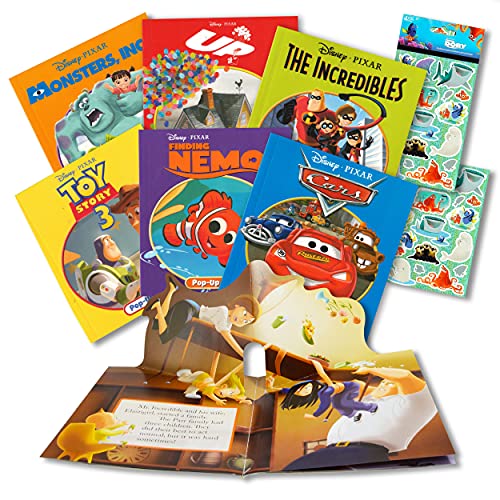Disney Studio Pixar Storybook Collection Disney Pixar Pop Up Book Set ~ 6 Disney Bedtime Favorite Story Books | Pixar Storybook Bundle with Dory Stickers (Disney Learning Books)