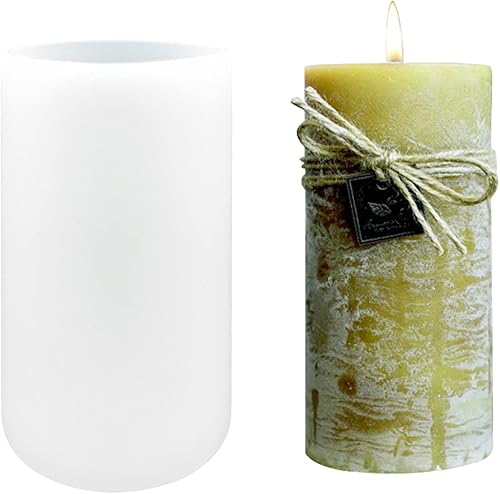 Moldes cilíndricos de silicona para hacer velas, moldes de fundición de resina de pilar para resina de jabón, flores, insectos, fabricación de cera