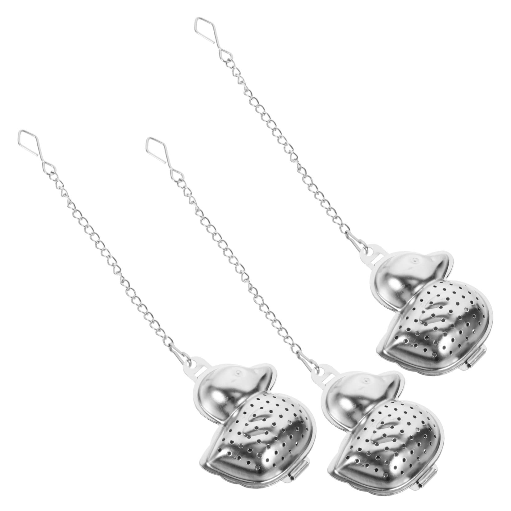 PRETYZOOM Cute Duck Tea Strainer 3pcs Loose Tea Steeper Stainless Steel for Home