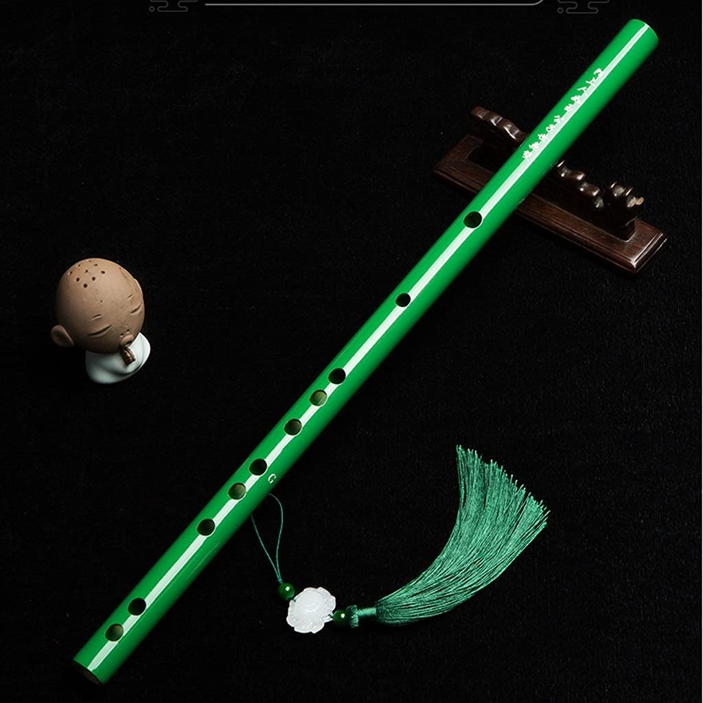 Flauta Principiante Amargo Flauta de bambú Hombres y Mujeres Verde Jade Flauta F t Estudiante Adulto Ajustable Flauta refinada (Color : Green, tamaño : 48.2cm)