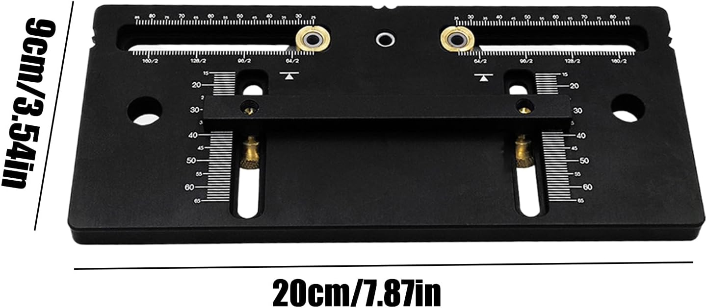 Drawer Handle Jig,Adjustable Aluminum Alloy Guide,Cabinet Handle Spacing Punch Locator - for Cupboard Kitchen Bathroom Garage Homeowners Woodworking Hobbyists