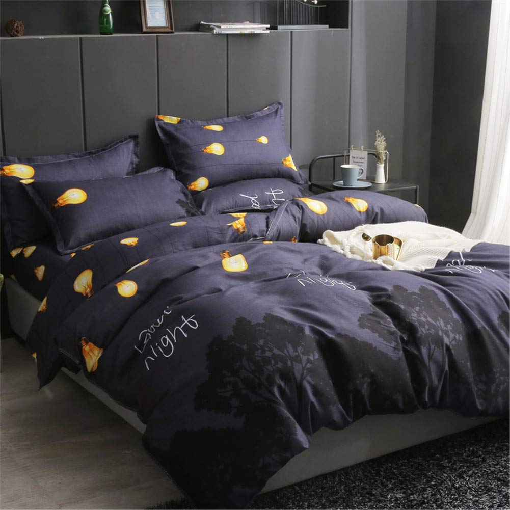 Microfibre housse de couette 220x240 parure de lit 4 pieces pour lit 2 personnes