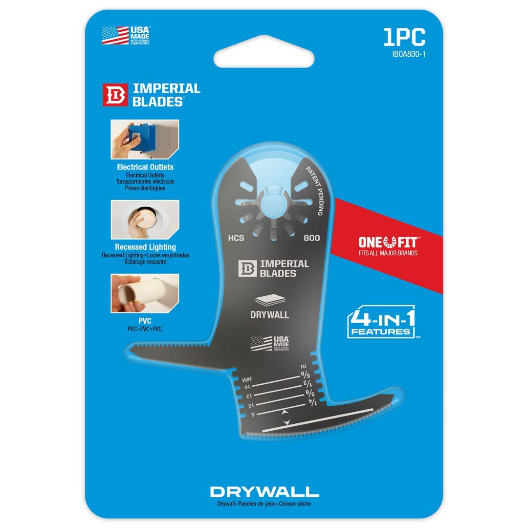 Imperial Blades IBOA800-1 One Fit™ 4-in-1 Features Drywall Blade, 1PC